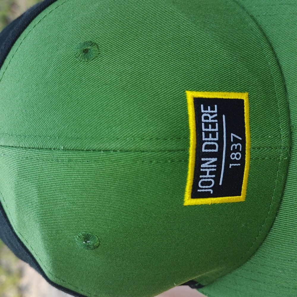 John Deere Stitched Patch Logo Snapback Hat Cap - image 3
